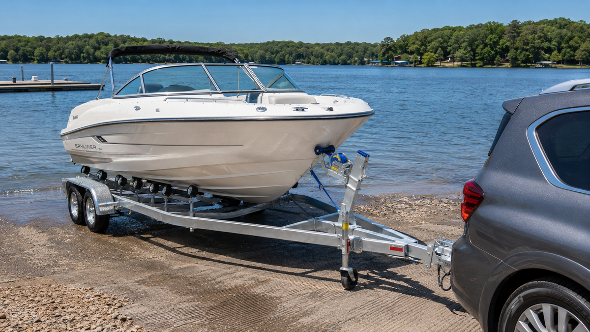 IronPeak 6.0M Tandem Axle Alloy Hull Boat Trailers