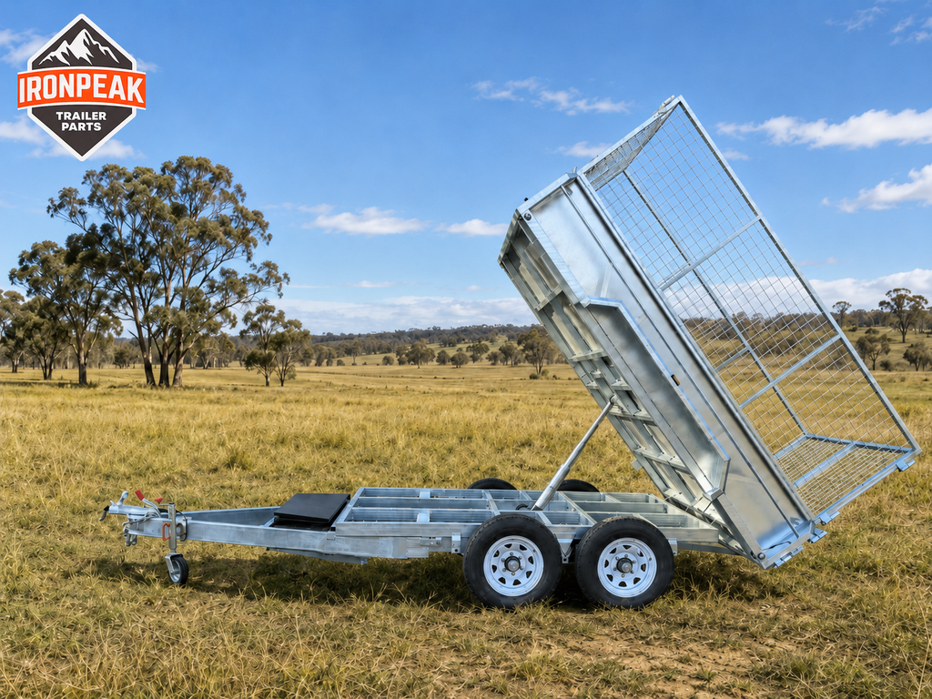IronPeak 10x5 Hydraulic Tipper Hot-Dip Galvanised Tandem Axle Trailer