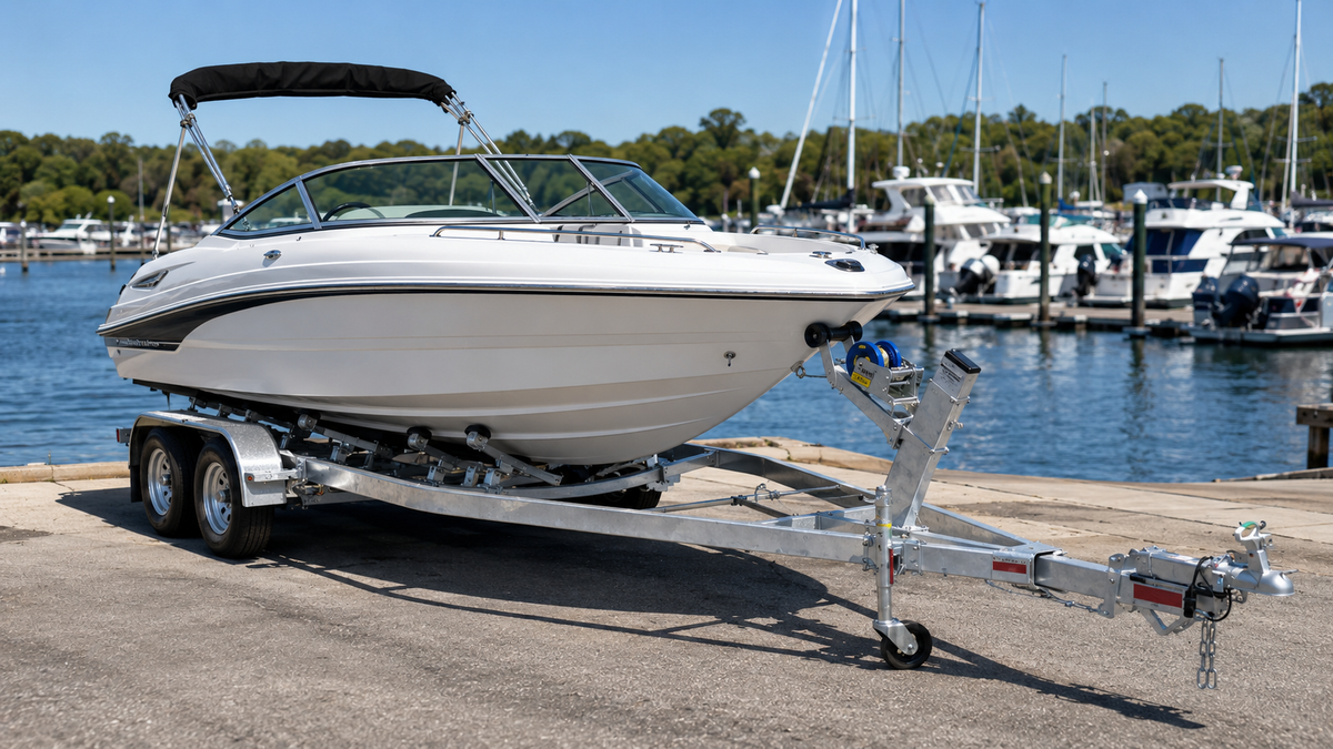 IronPeak 6.0M Tandem Axle Alloy Hull Boat Trailers