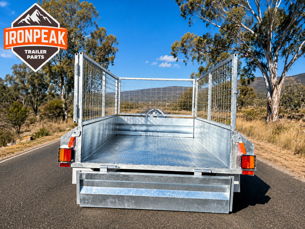 IronPeak 8×5 Fully Welded Premium Single Axle Hot-Dip Galvanised Tilting Box Trailer 1400kg ATM