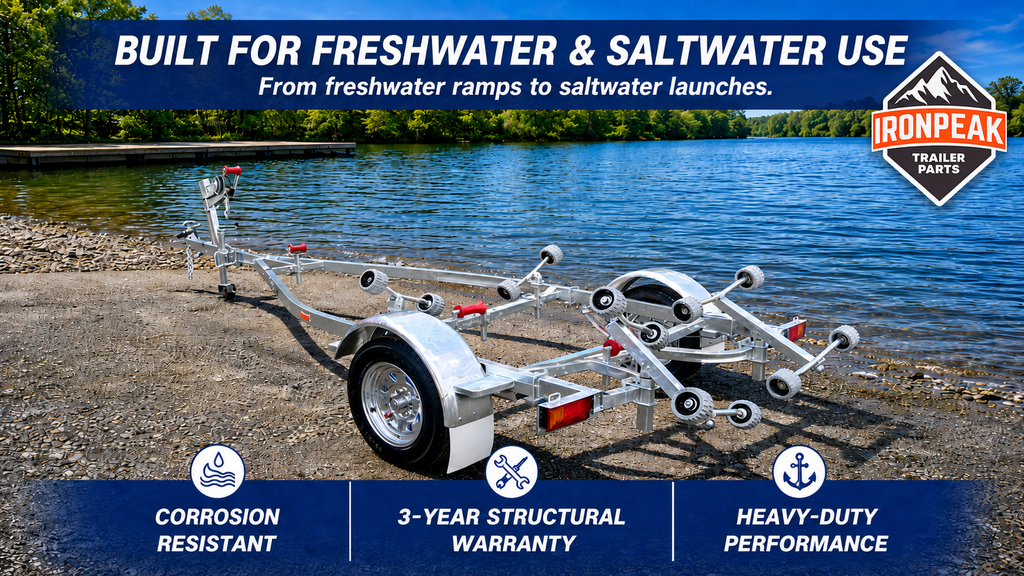 IronPeak 4.9M Fiberglass Hull Boat Trailer