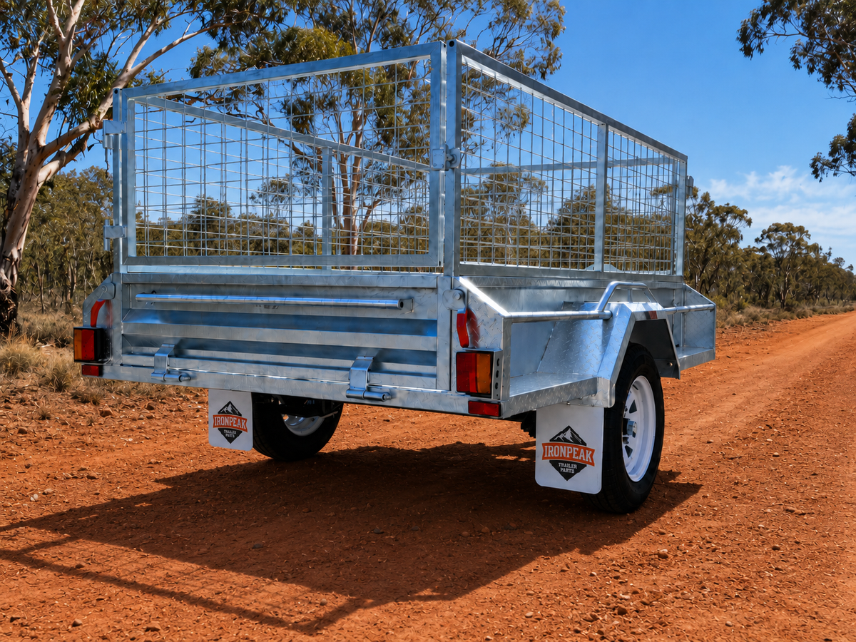 IronPeak 6×4 Fully Welded Premium Single Axle Hot-Dip Galvanised Tilting Box Trailer 750kg ATM