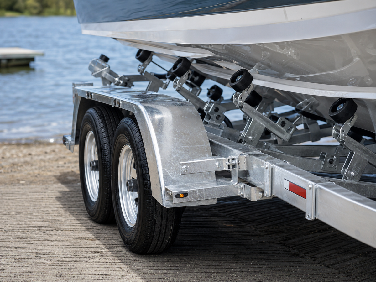 IronPeak 6.0M Tandem Axle Alloy Hull Boat Trailers