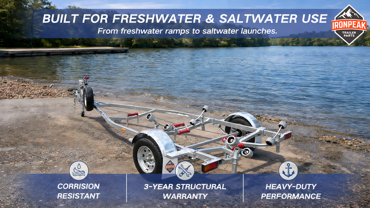 IronPeak 5.2M Fiberglass Hull Boat Trailers