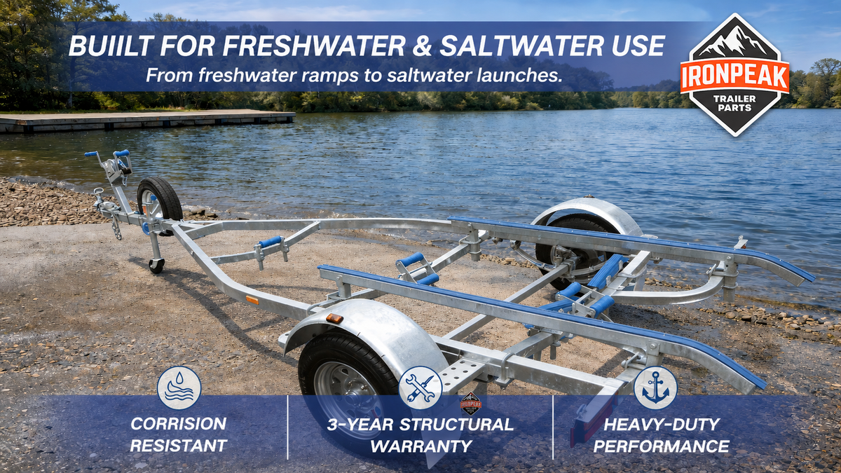IronPeak 5.7M Alloy Hull Boat Trailers