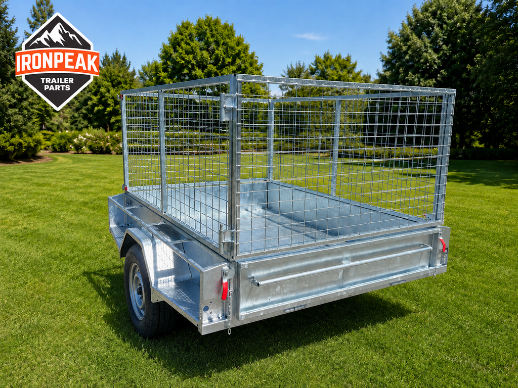 IronPeak 8×5 Fully Welded Premium Single Axle Hot-Dip Galvanised Tilting Box Trailer 1400kg ATM